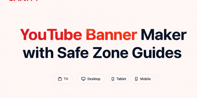 YouTube Banner Maker with Safe Zone Guides: Design Channel Art That Looks Perfect on Every Device