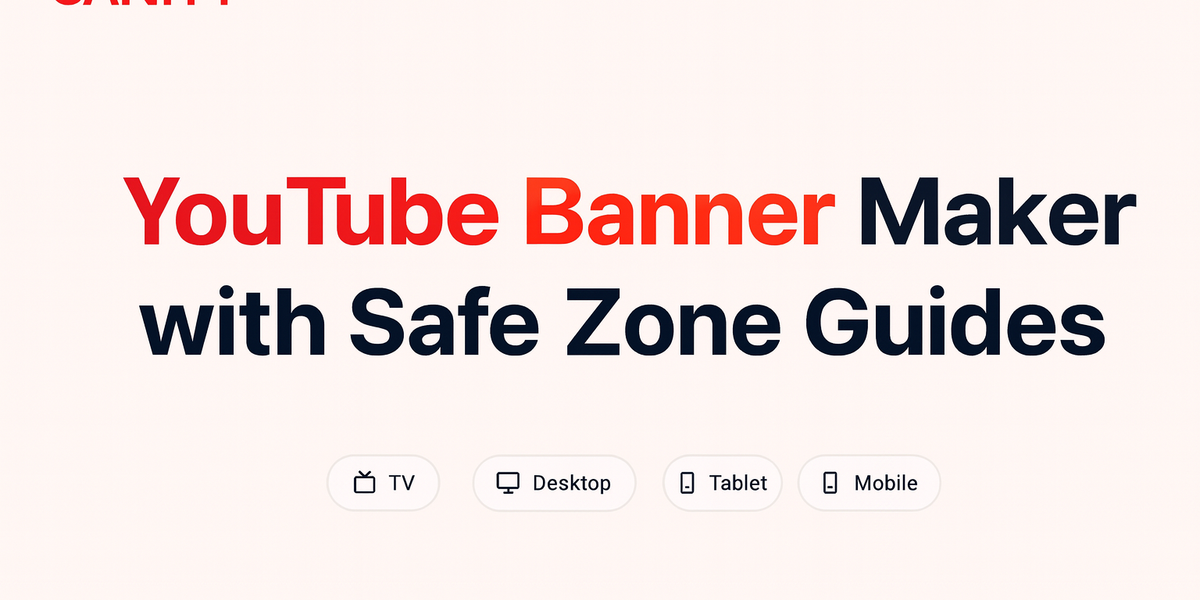YouTube Banner Maker with Safe Zone Guides: Design Channel Art That Looks Perfect on Every Device