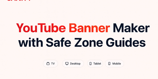 YouTube Banner Maker with Safe Zone Guides: Design Channel Art That Looks Perfect on Every Device