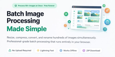 Batch Image Processing Made Simple: Resize, Compress, Convert & Rename Hundreds of Photos at Once