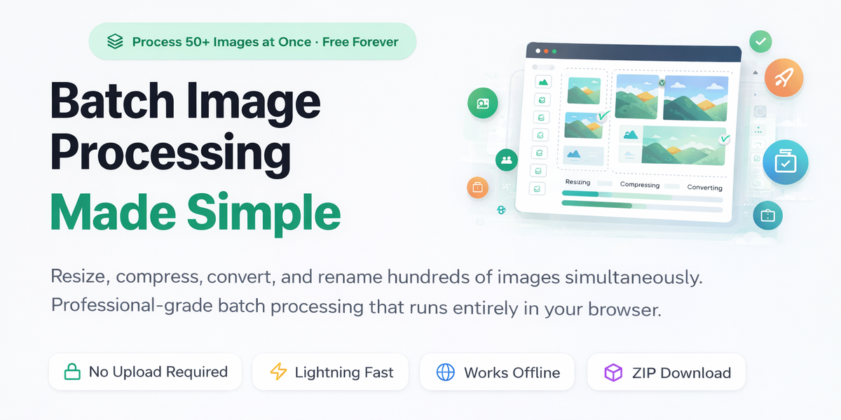 Batch Image Processing Made Simple: Resize, Compress, Convert & Rename Hundreds of Photos at Once