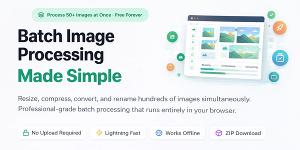 Batch Image Processing Made Simple: Resize, Compress, Convert & Rename Hundreds of Photos at Once