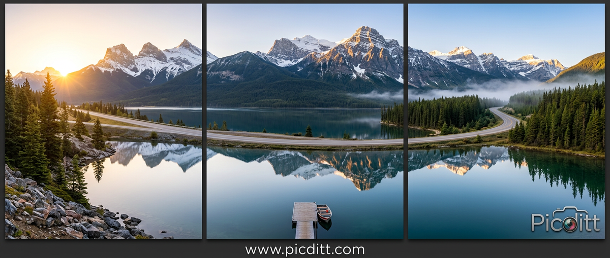 instagram panoramic grid layout example