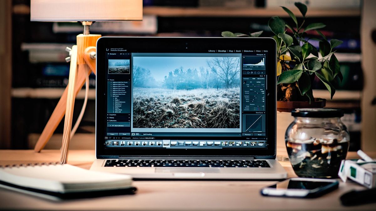 Photo of laptop on desk