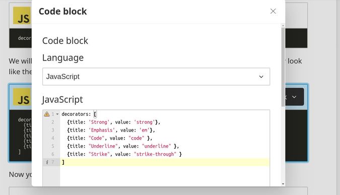 screenshot of code editor