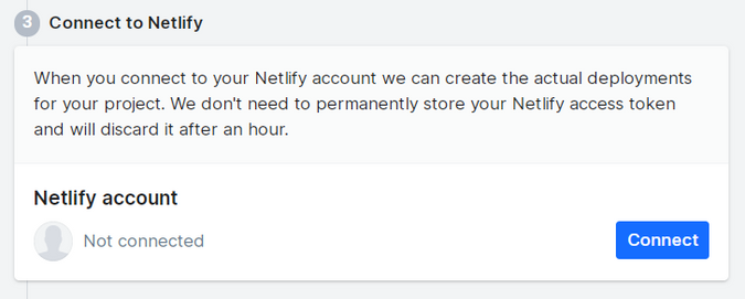Screenshot of Sanity login to Netlify