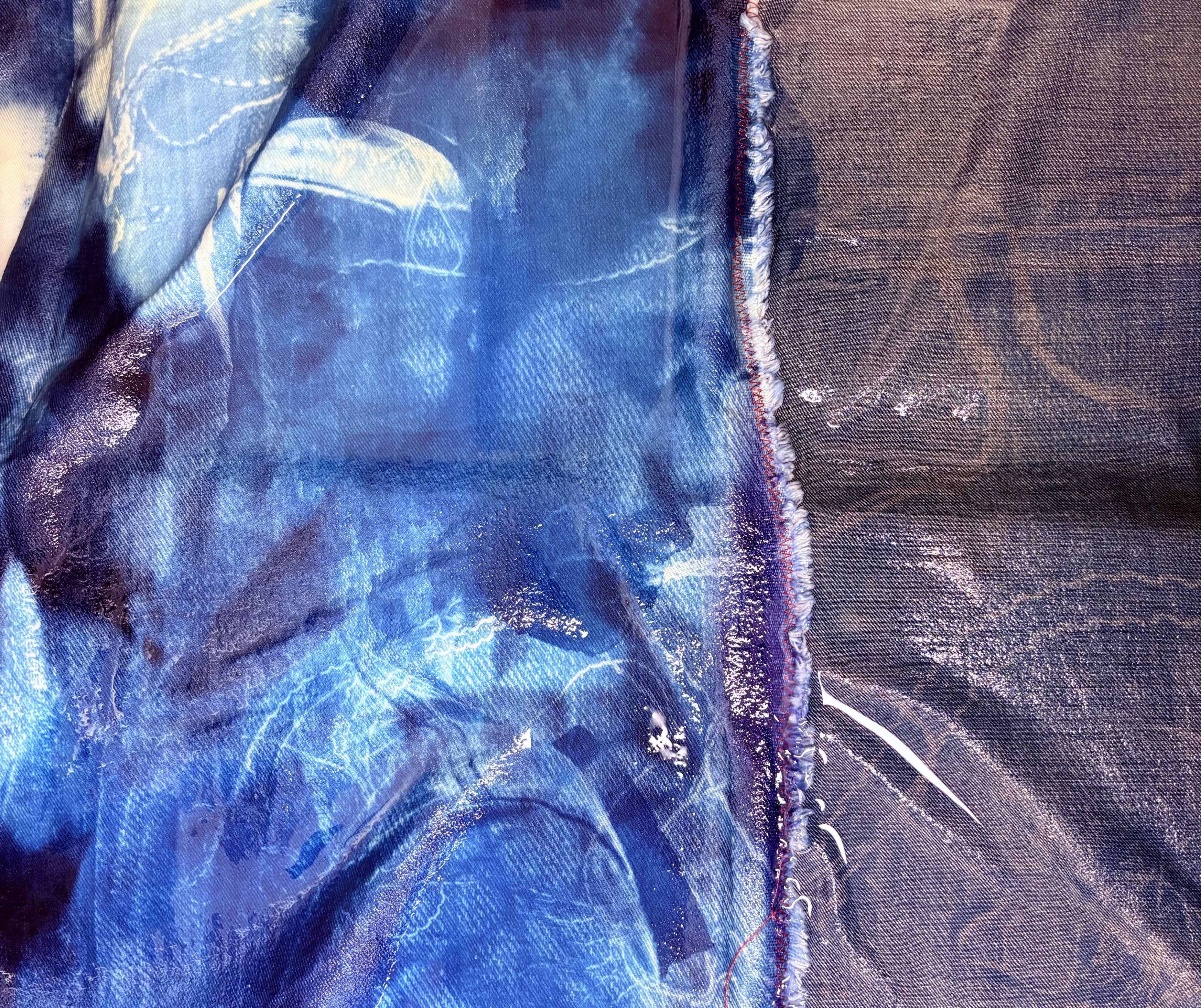 Cyanotype on denim (process)