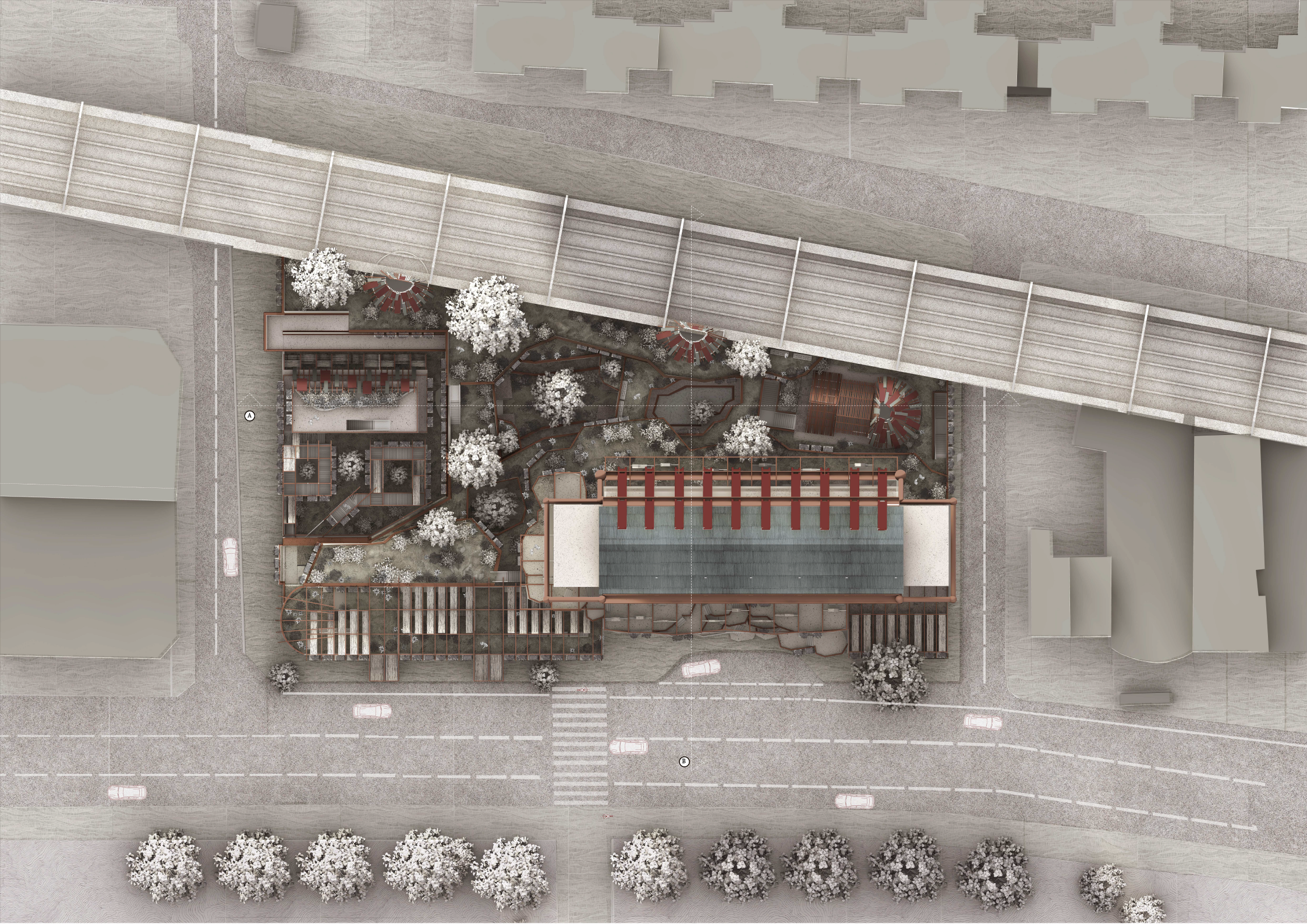 Top elevation of the design