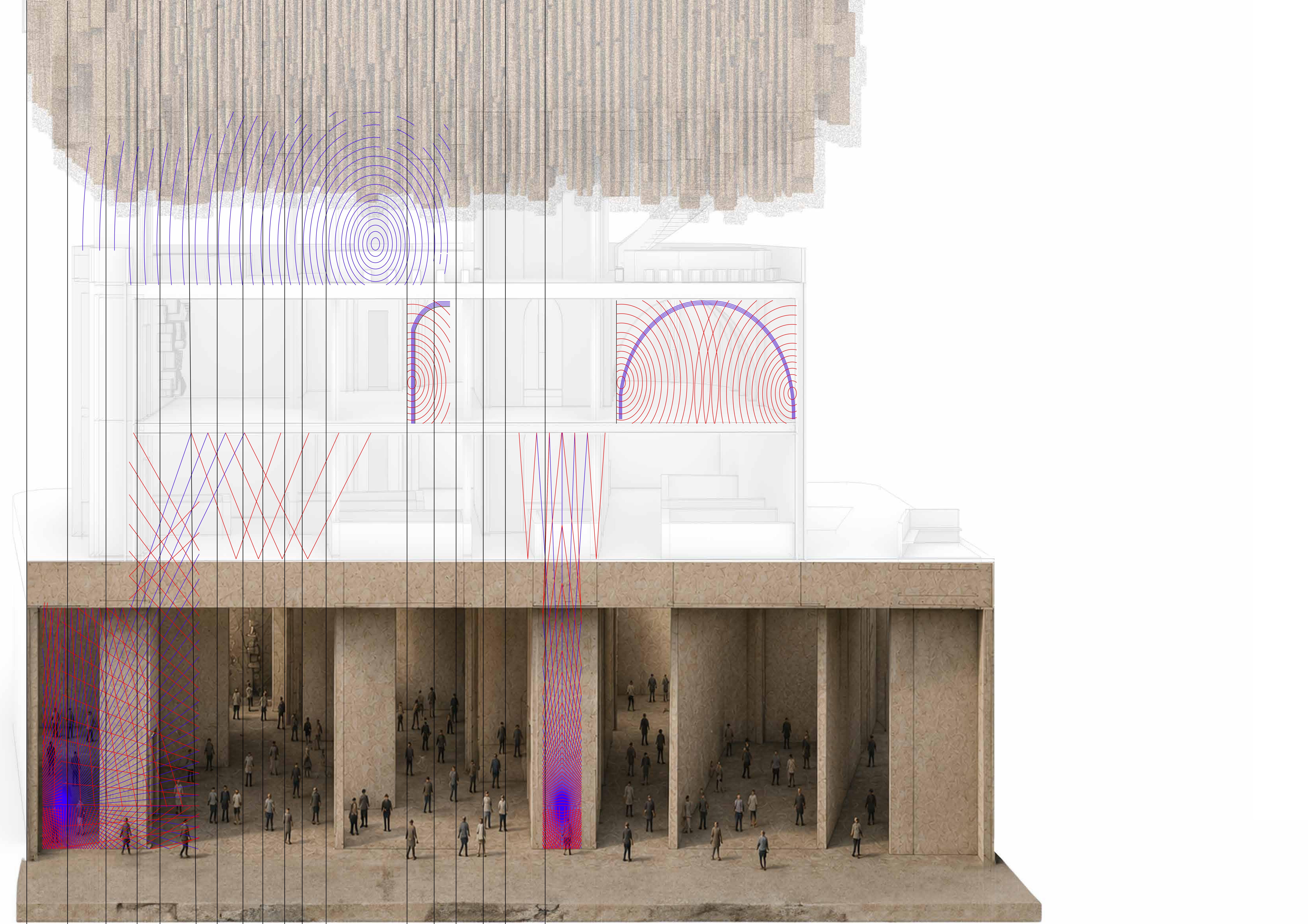 View from the  Sainsbury Wing to the Oral Bazaar, where  conversations occur and languages are kept  alive