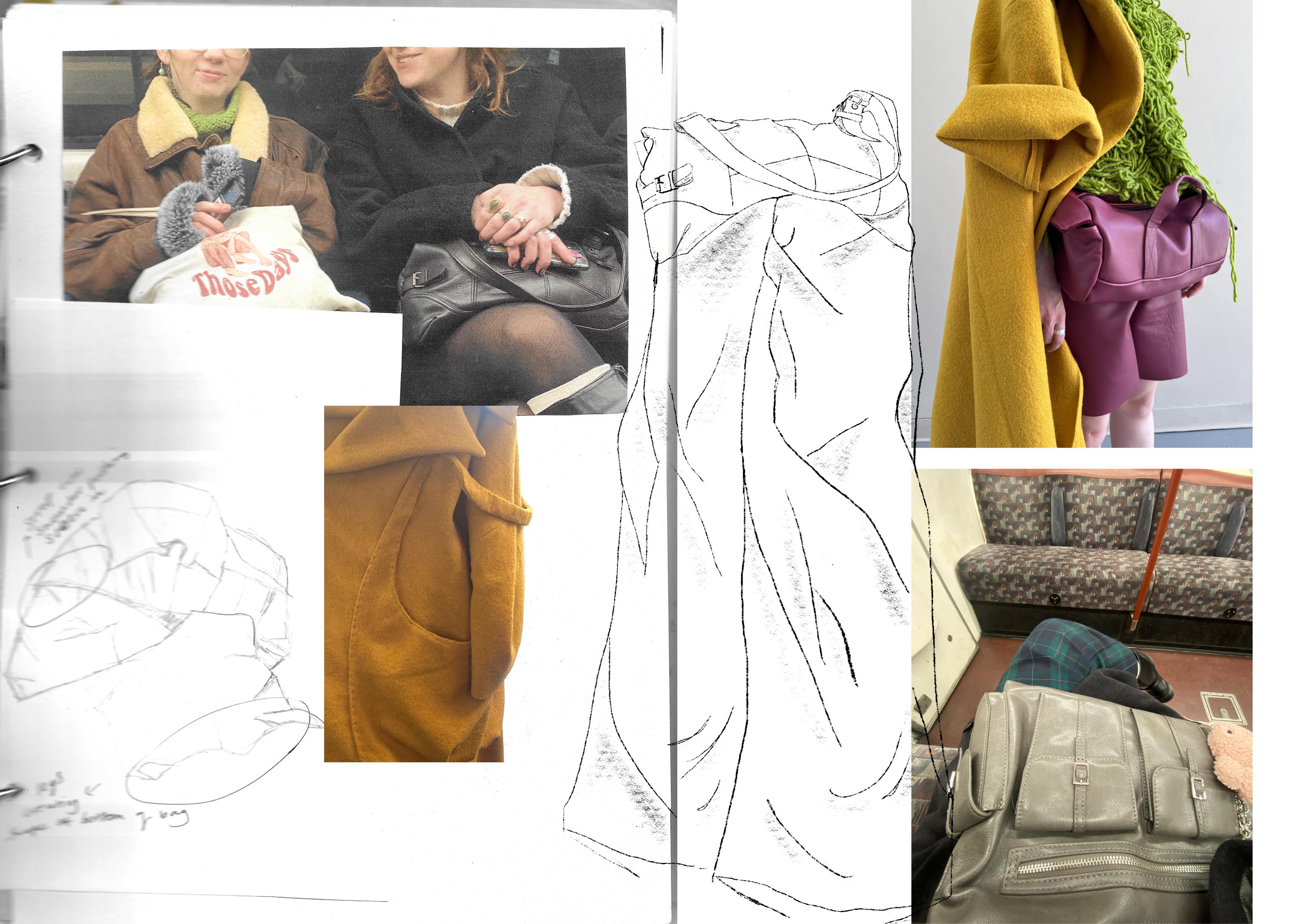 study of my personal stance on the tube which often was observed as holding my bag on my lap