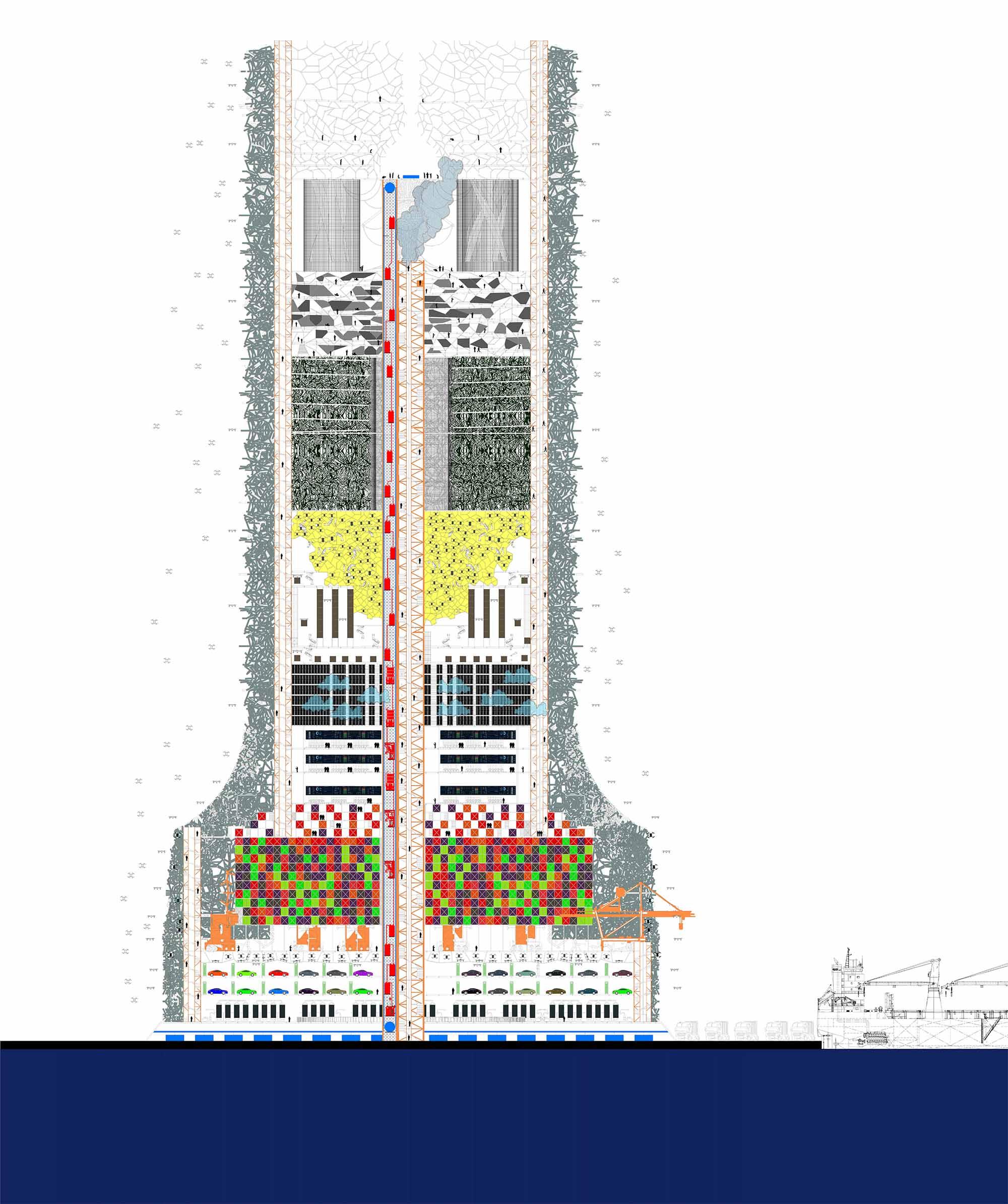 The Auto-Port: section of tower