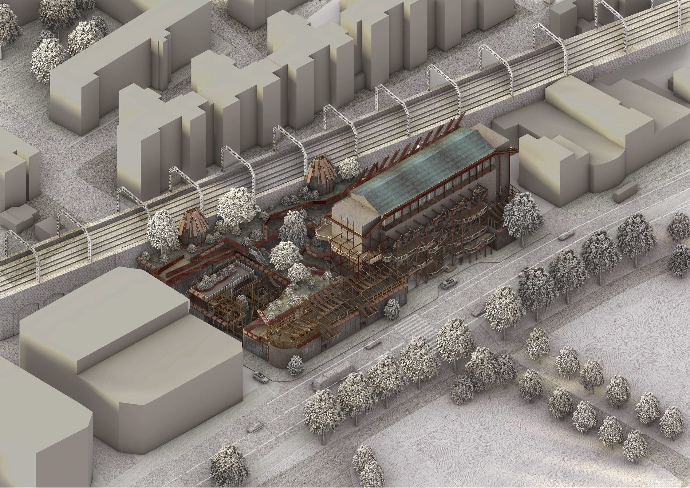 Isometric view of the design