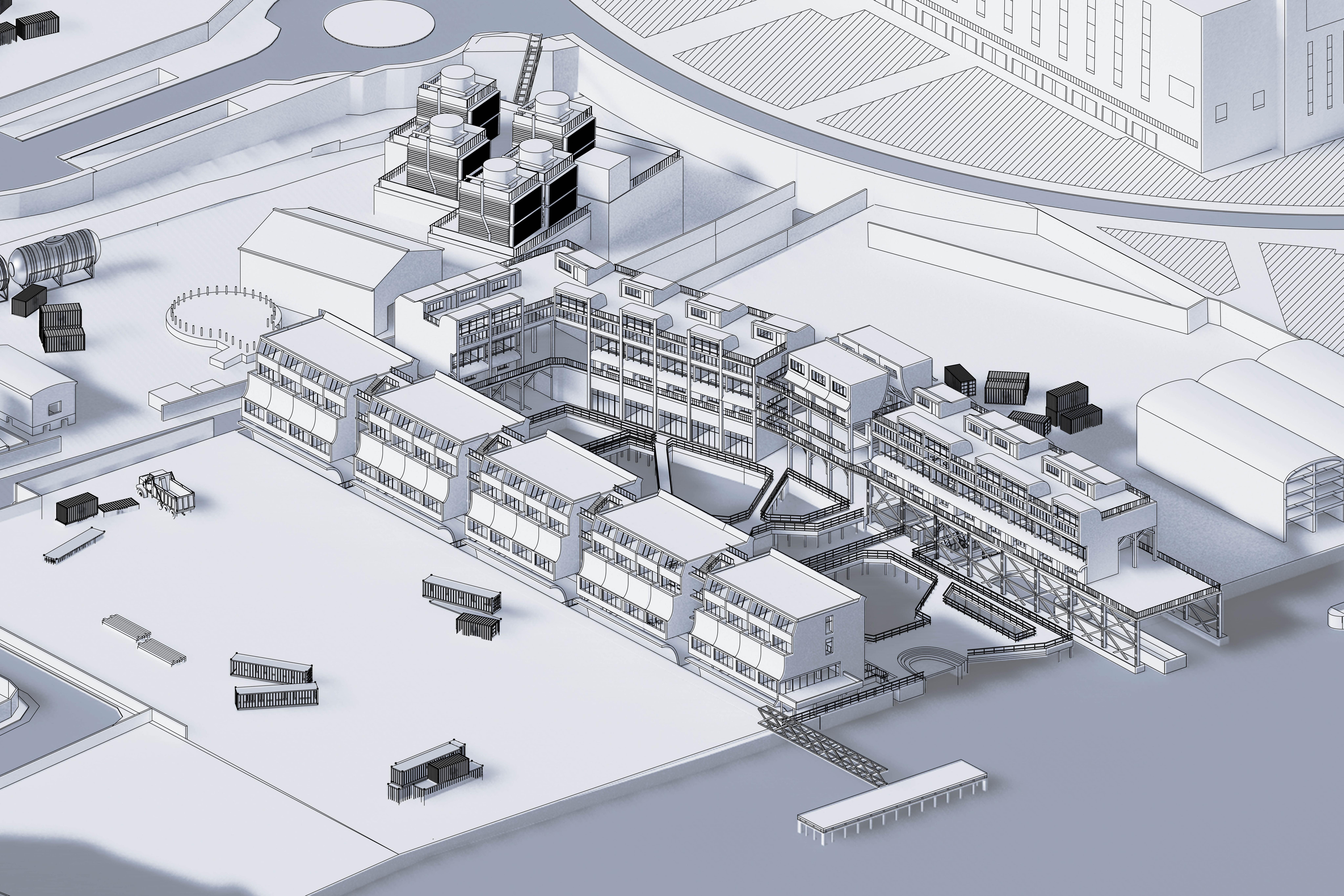 Scheme Proposal in Battersea Axonometric