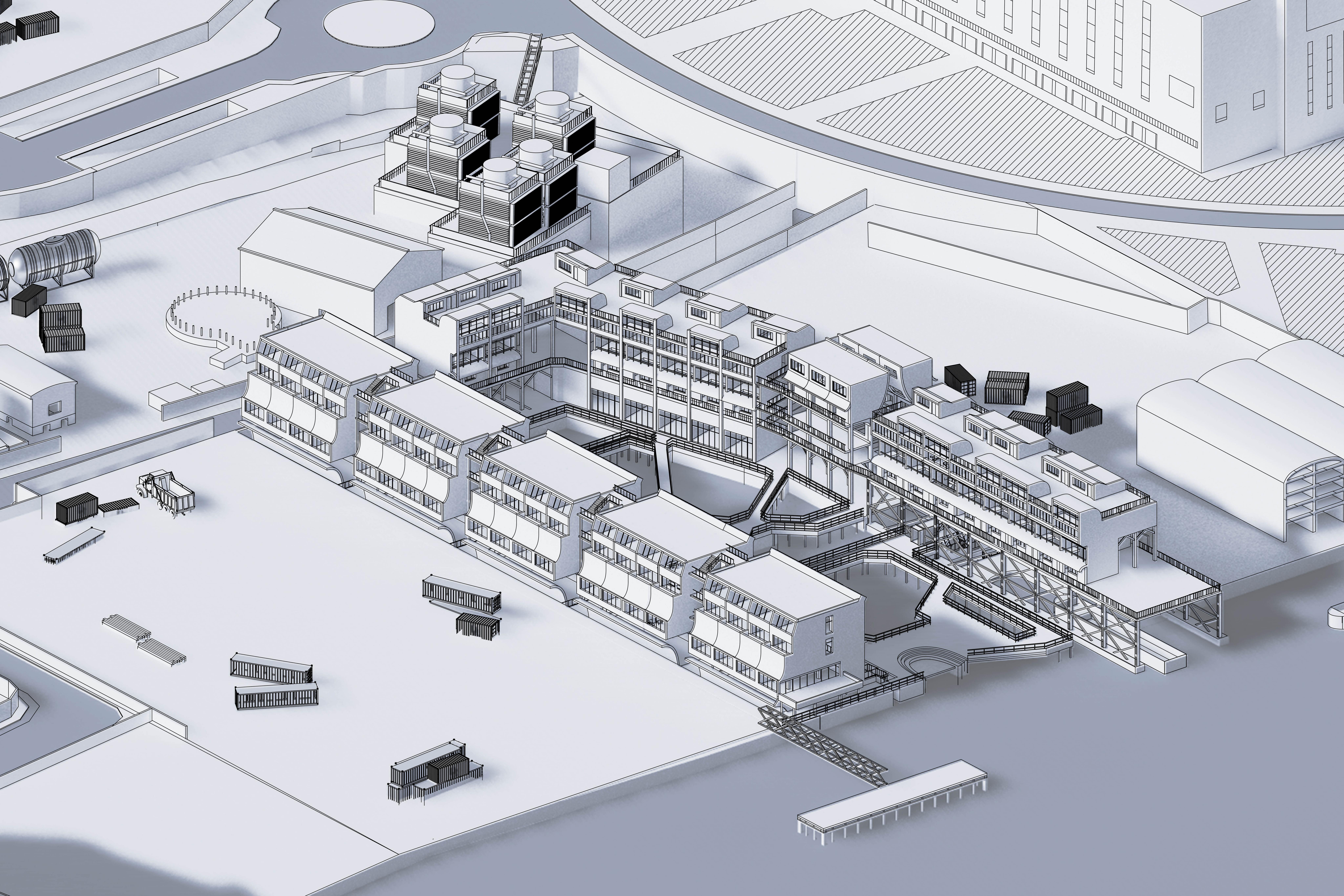 Scheme Proposal in Battersea Axonometric