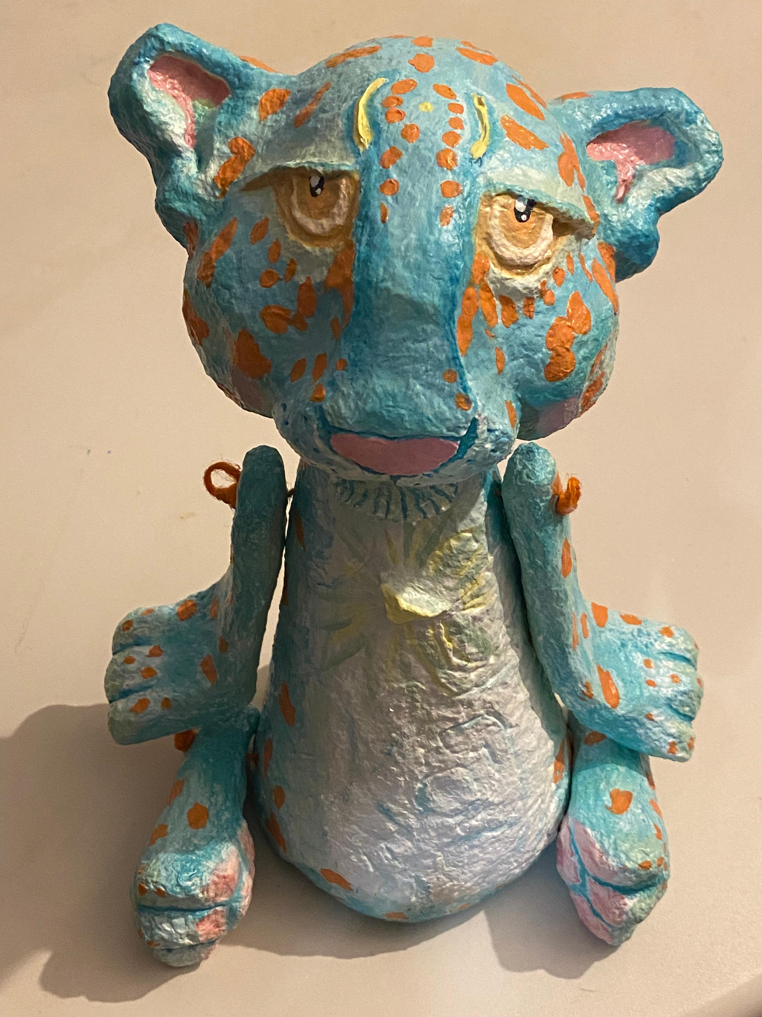 Papier mache feline