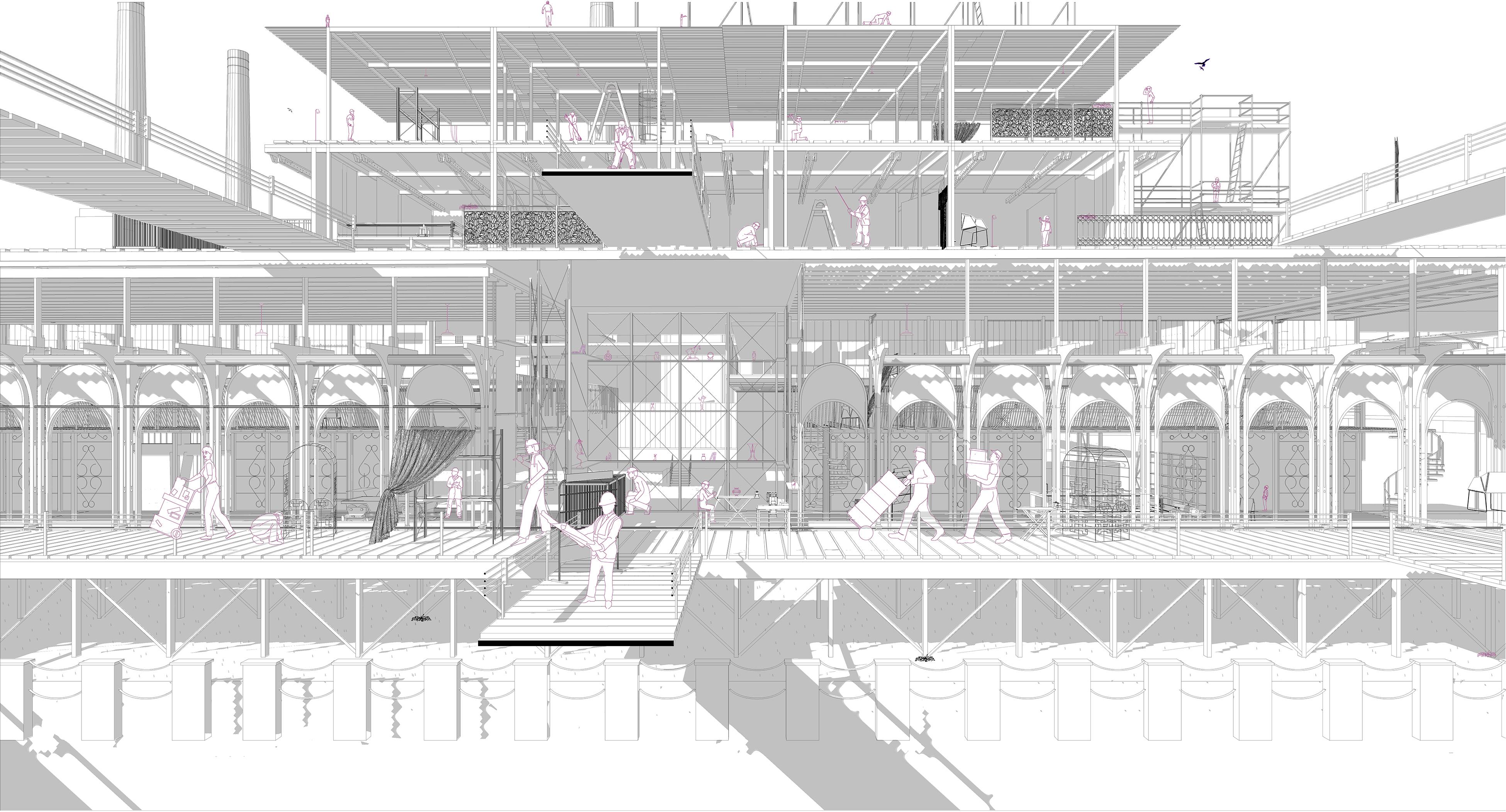 Conceptual Section of the Construction Sequence