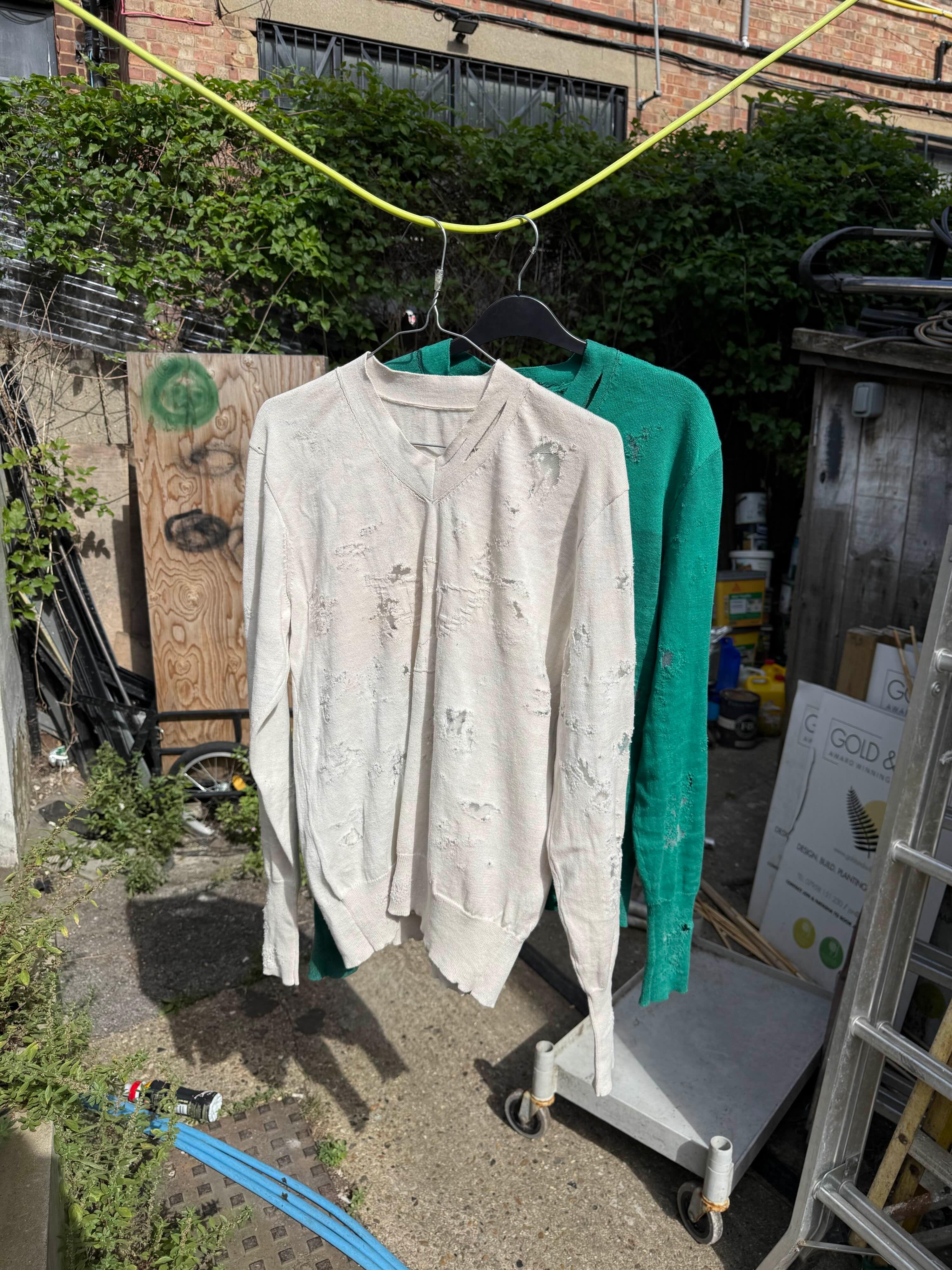 Hand dyed devore jumper