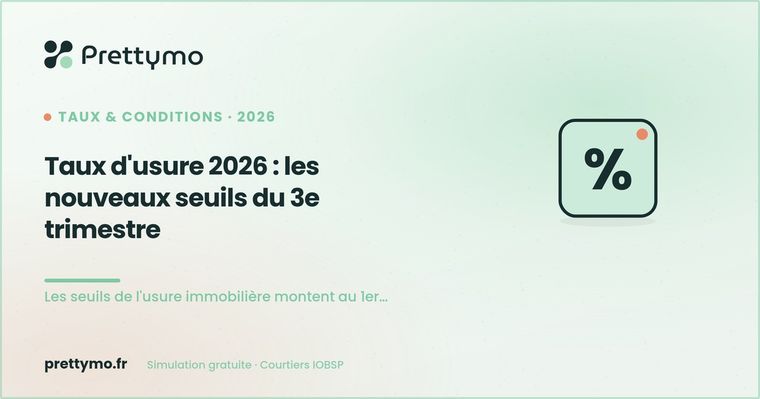 Taux d'usure 2026 : les nouveaux seuils du 3e trimestre