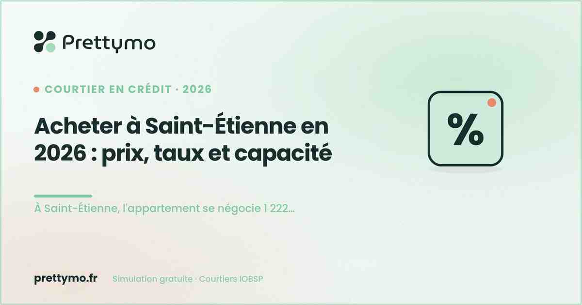 Acheter à Saint-Étienne en 2026 : prix, taux et capacité