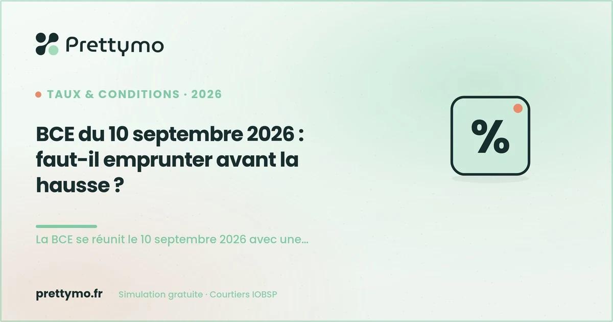 BCE du 10 septembre 2026 : faut-il emprunter avant la hausse ?