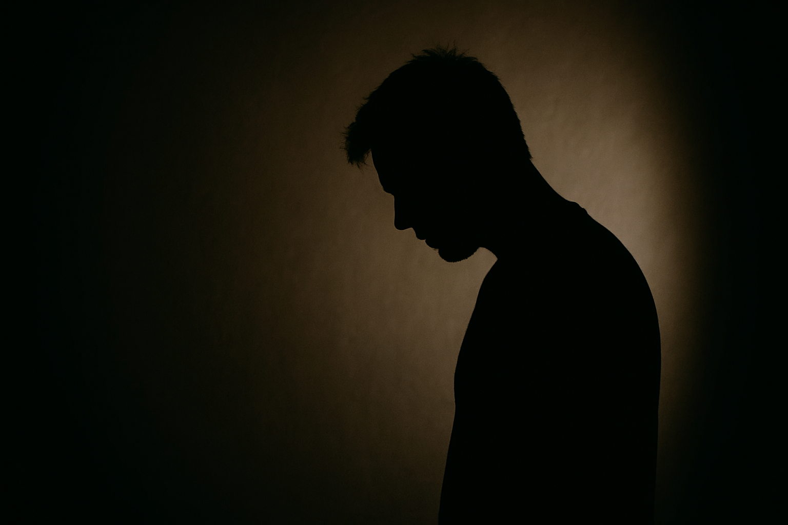 Ein Mann in Dunkel