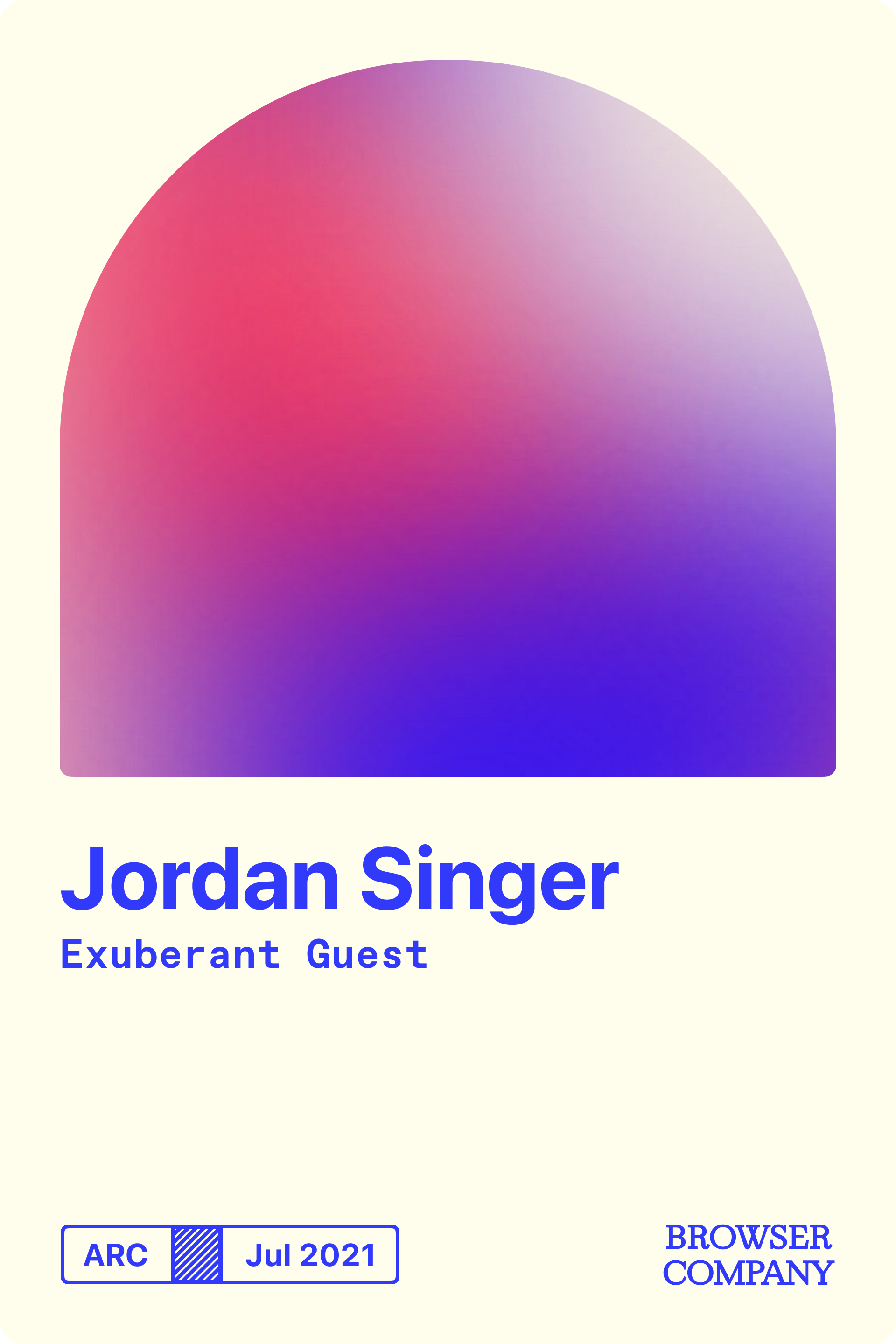 Jordan Singer's Member Card