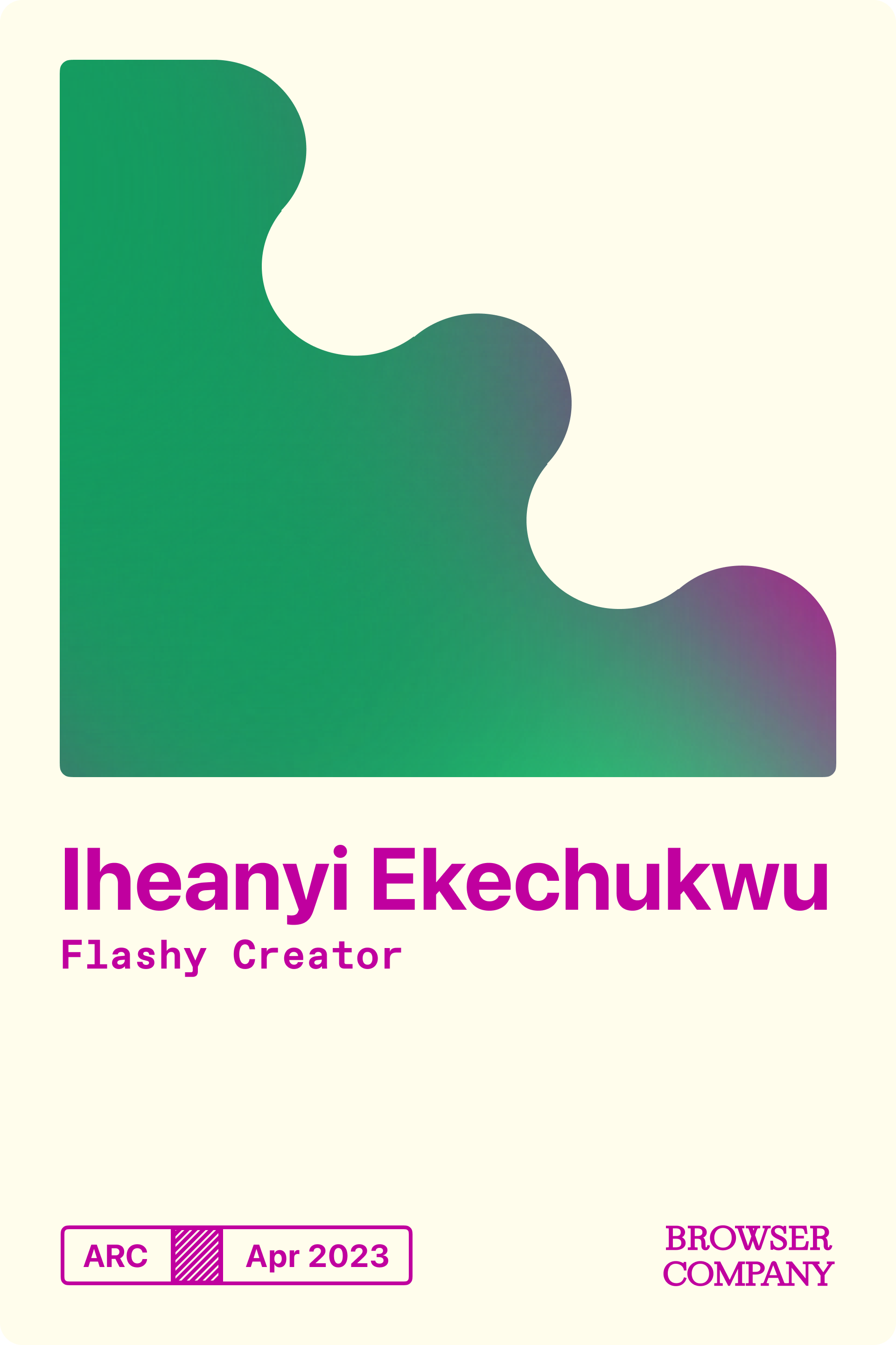 Iheanyi Ekechukwu's Member Card