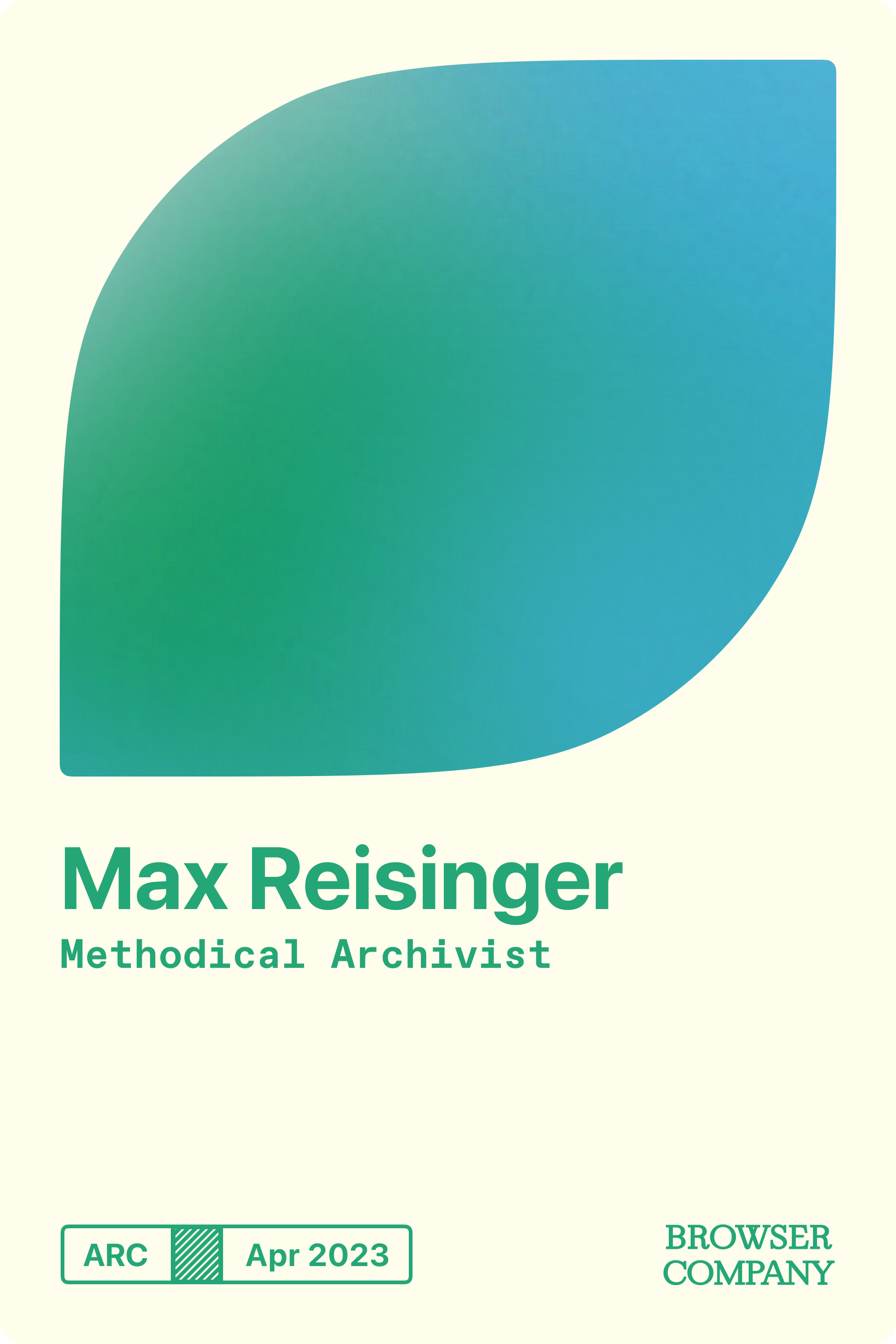Max Reisinger's Member Card