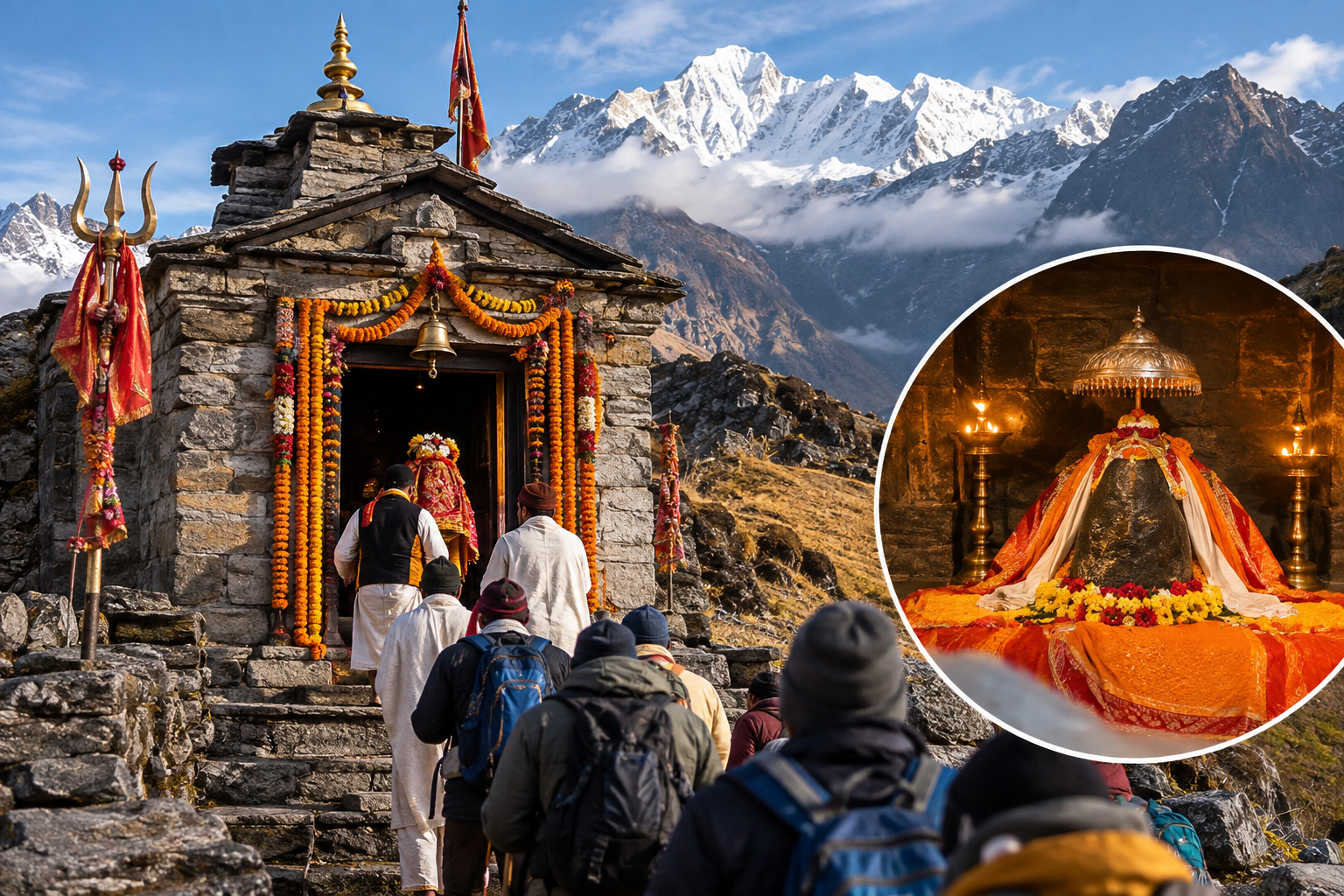 चतुर्थ केदार रुद्रनाथ मंदिर के कपाट 17 अक्तूबर को होंगे बंद