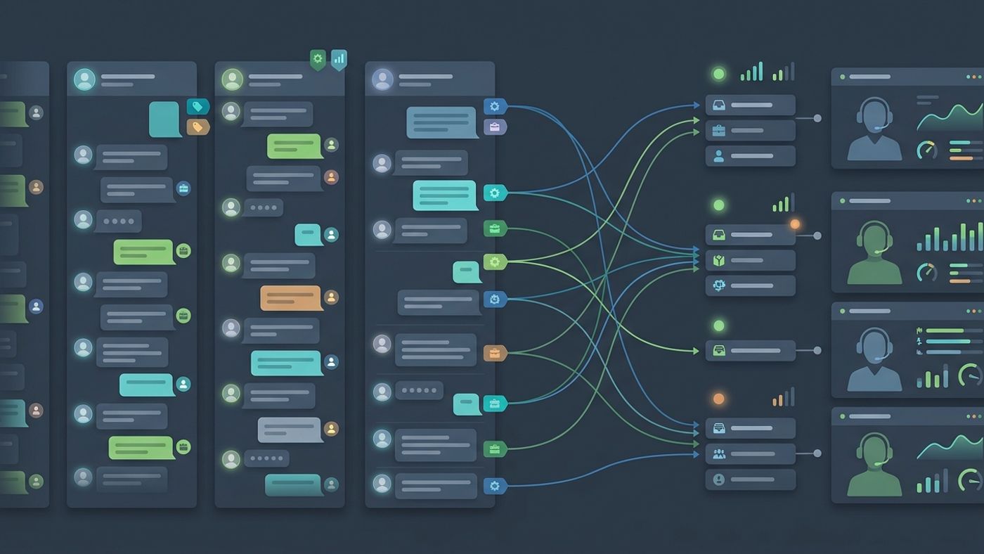 Dashboard for managing multiple WhatsApp numbers with session status, usage, and routing visibility