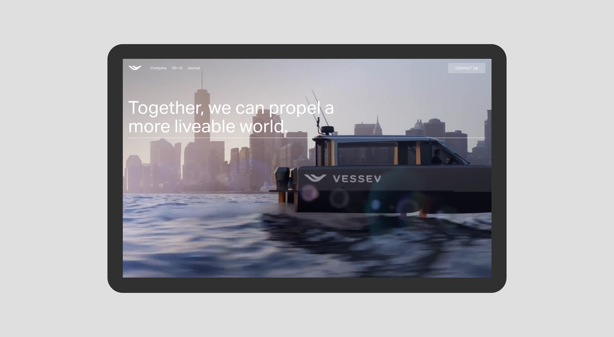Vessev website screenshot