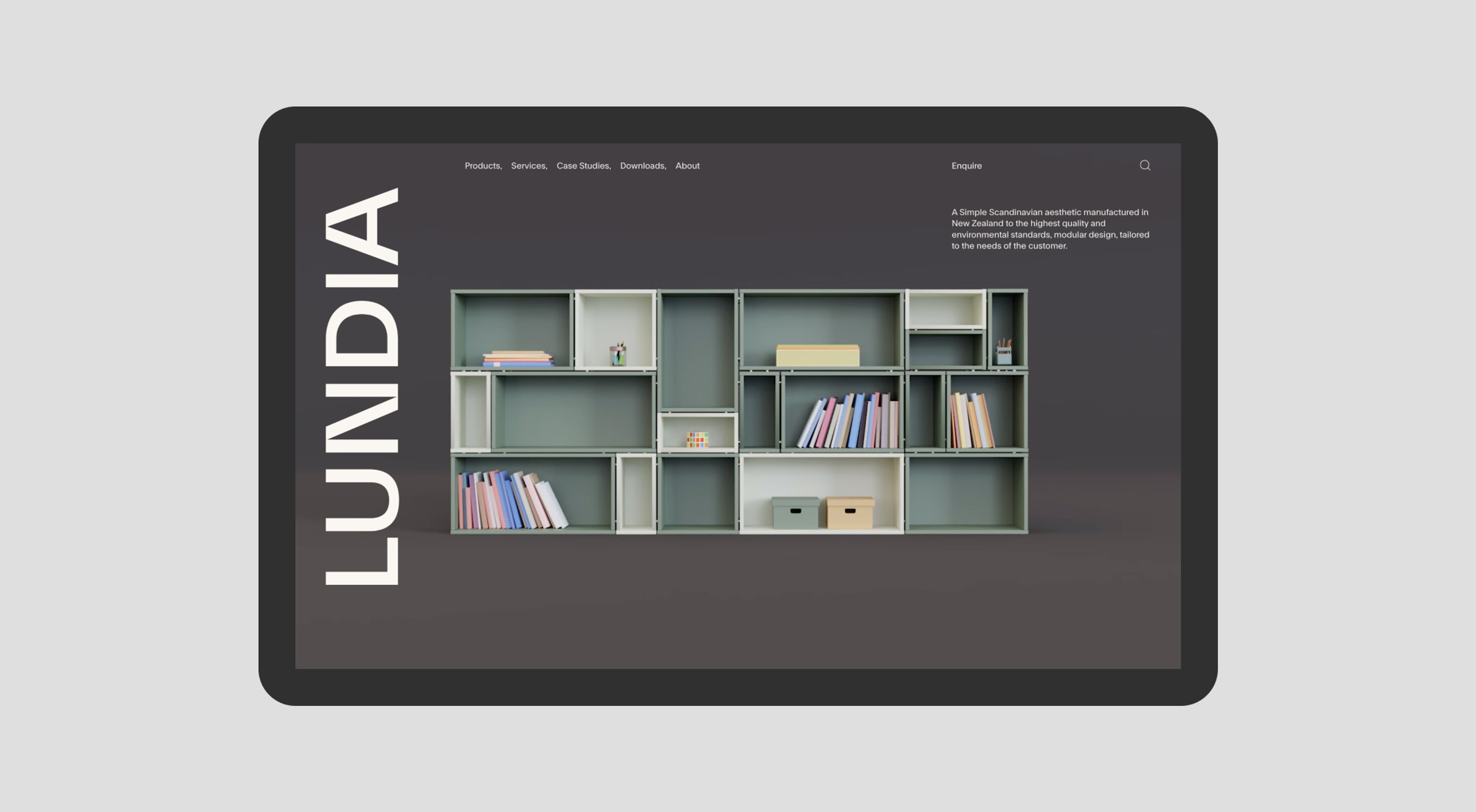 Lundia website screenshot 1