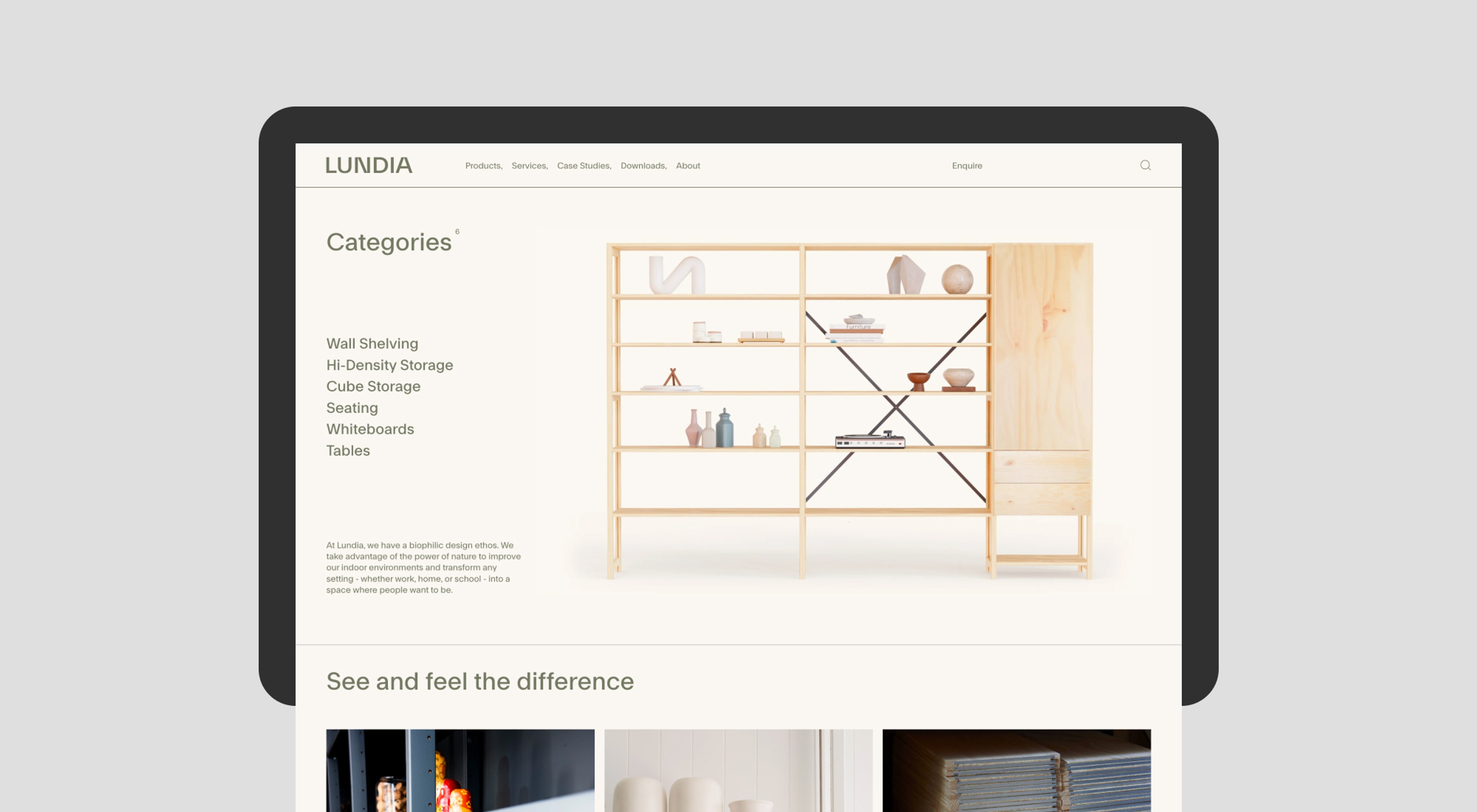 Lundia website screenshot 7