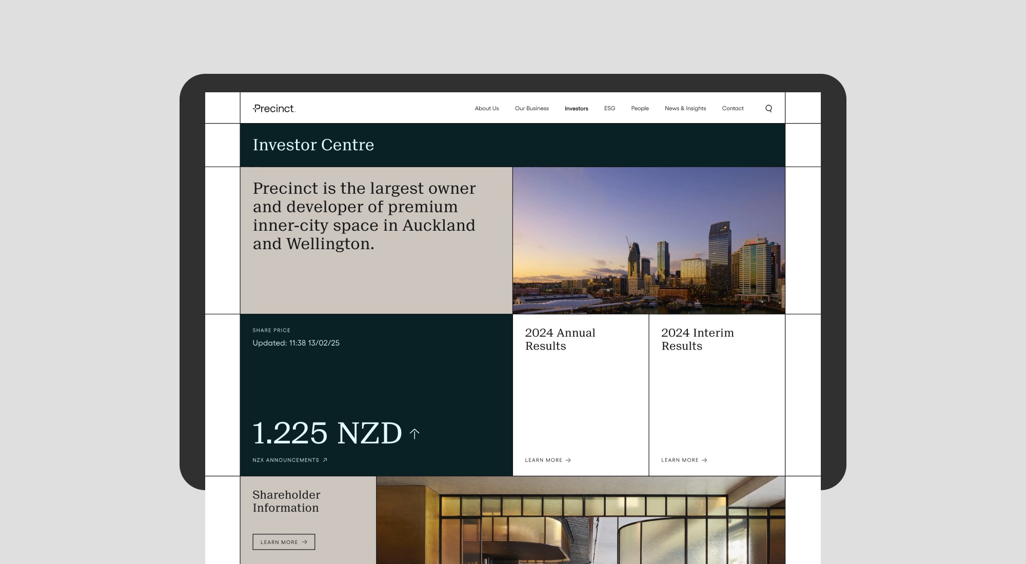 Precinct Properties Website