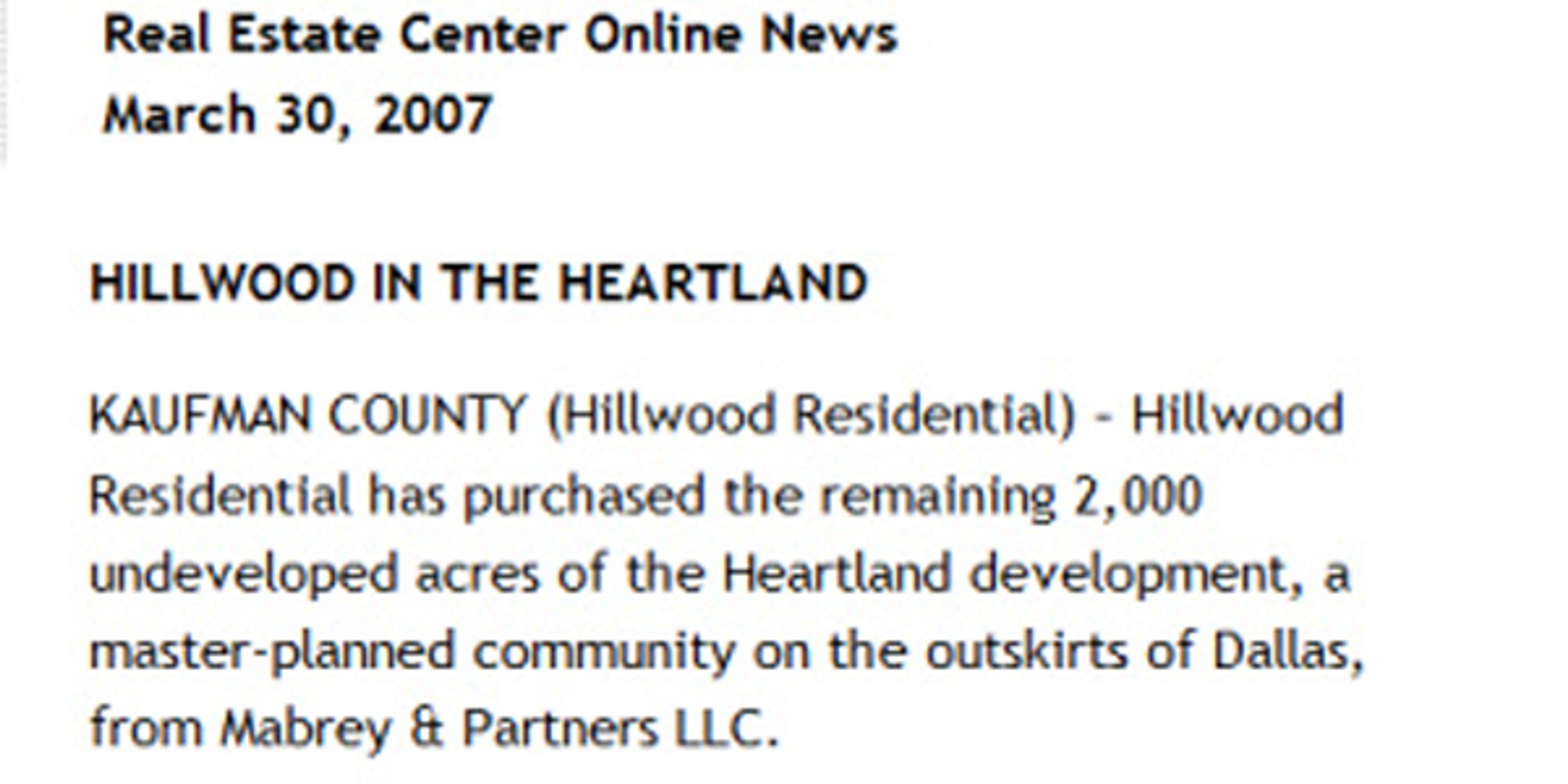 Hillwood Acquisition