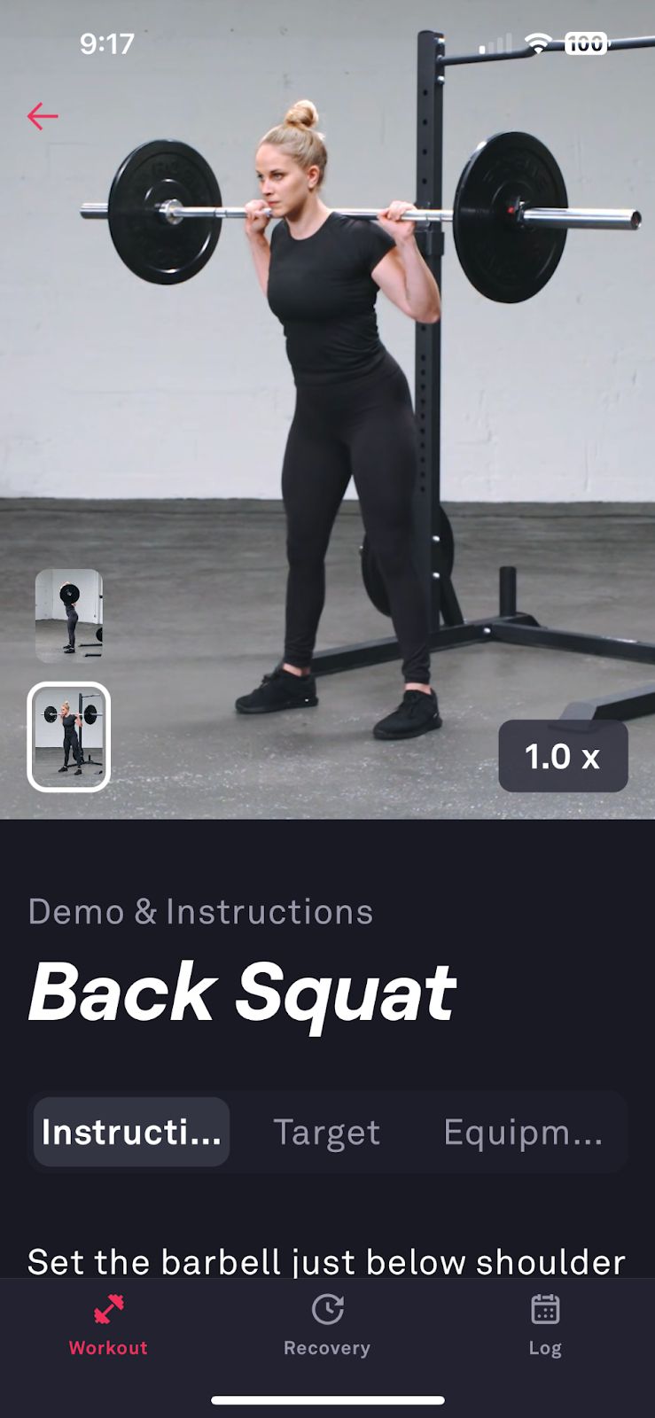 Fitbod Review - backsquat video