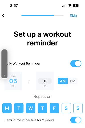 Workout Reminders Jefit