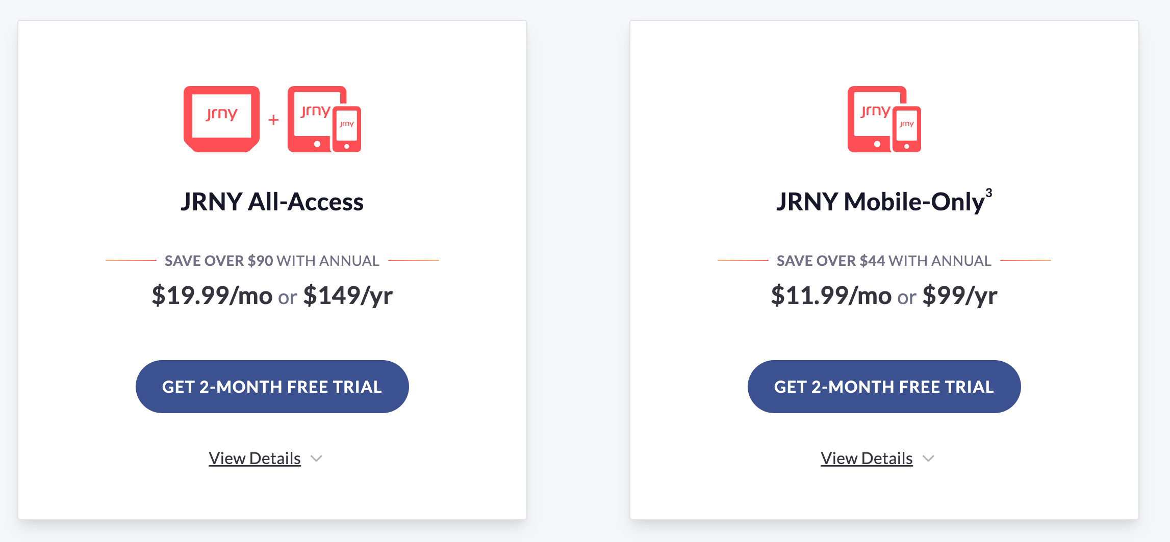JRNY Subscriptions