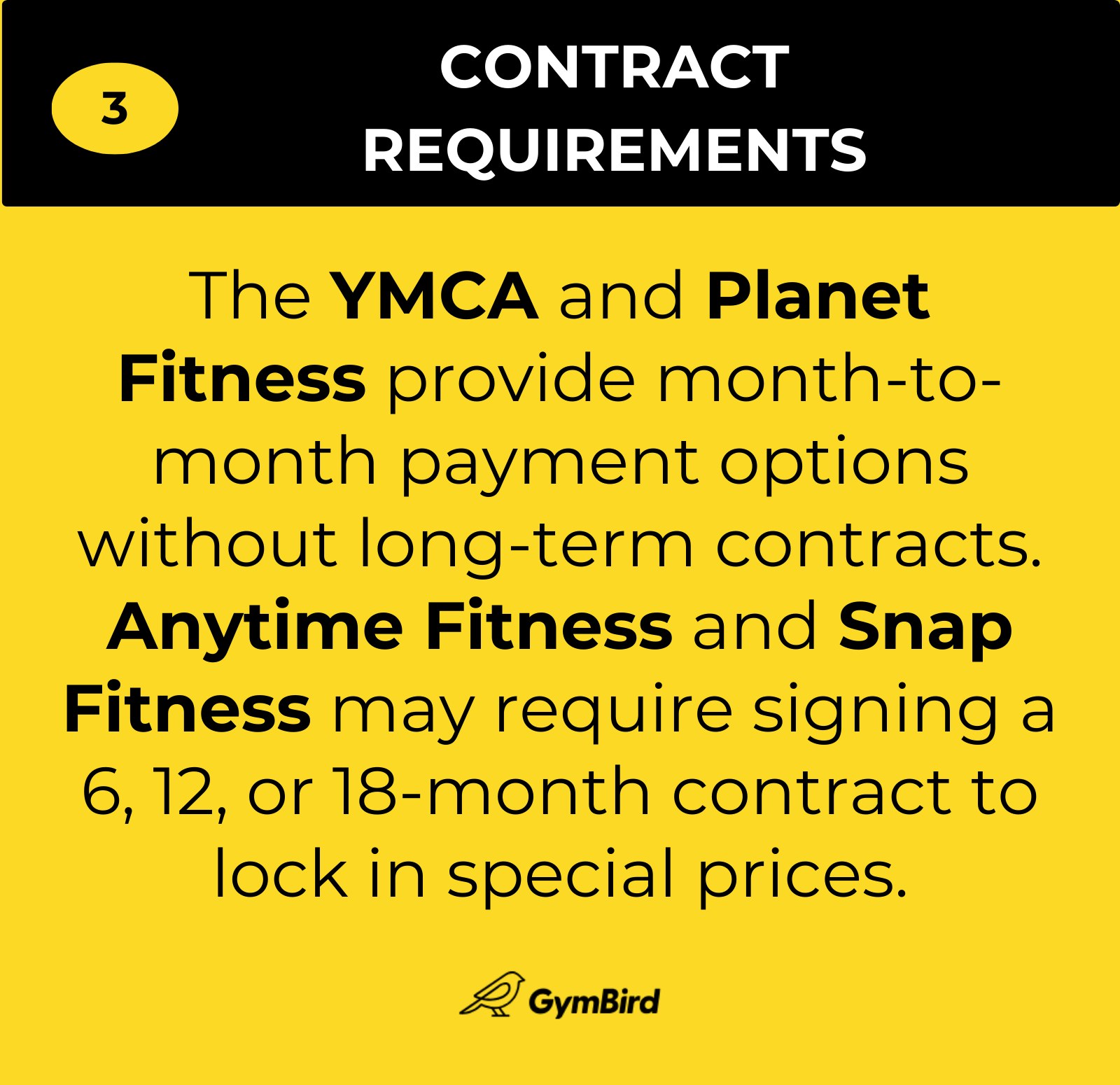 senior gym contract requirements