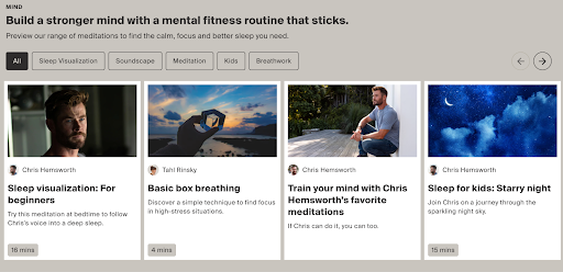 Meditate on Centr app