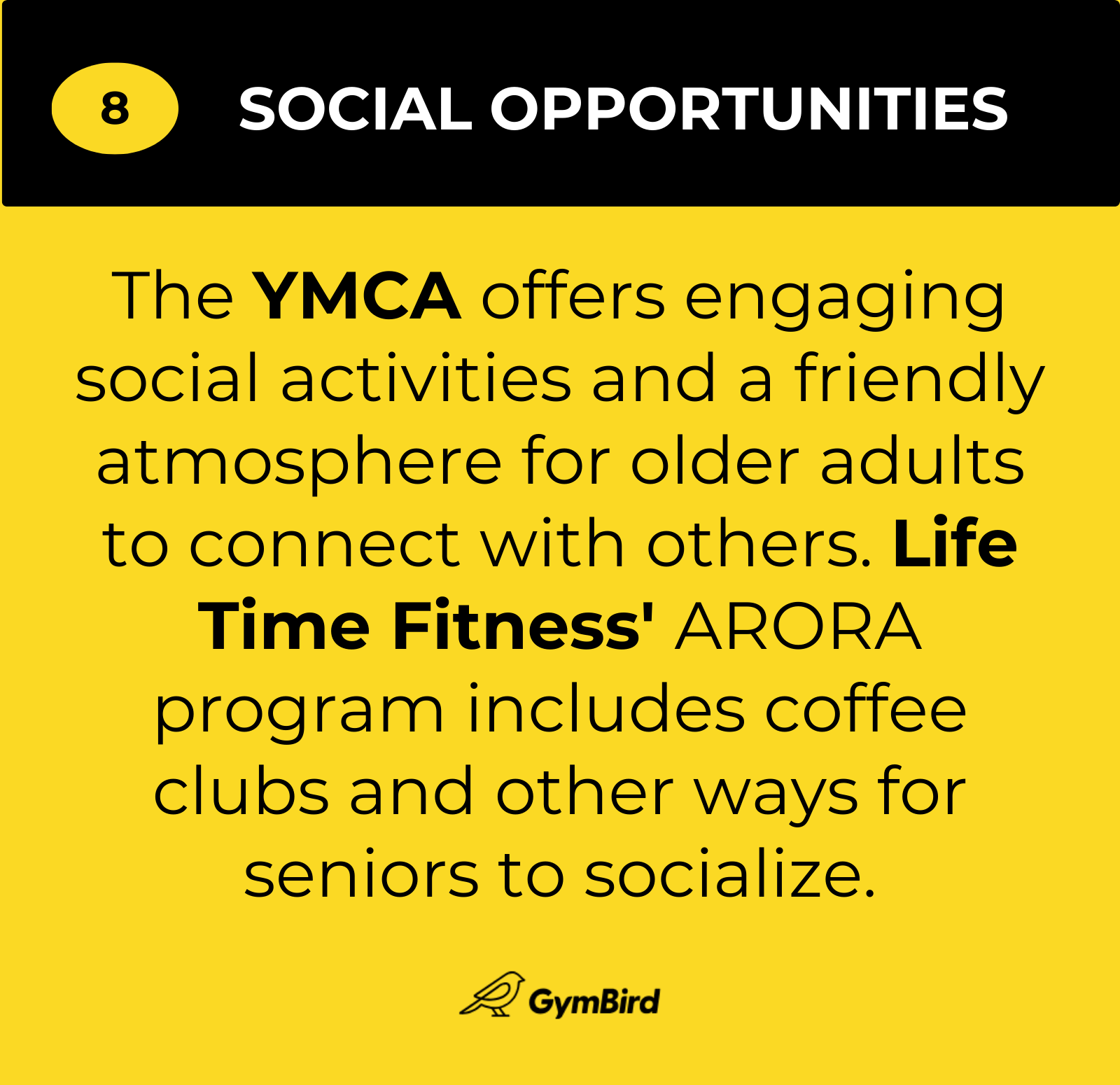 senior gym social opportunities
