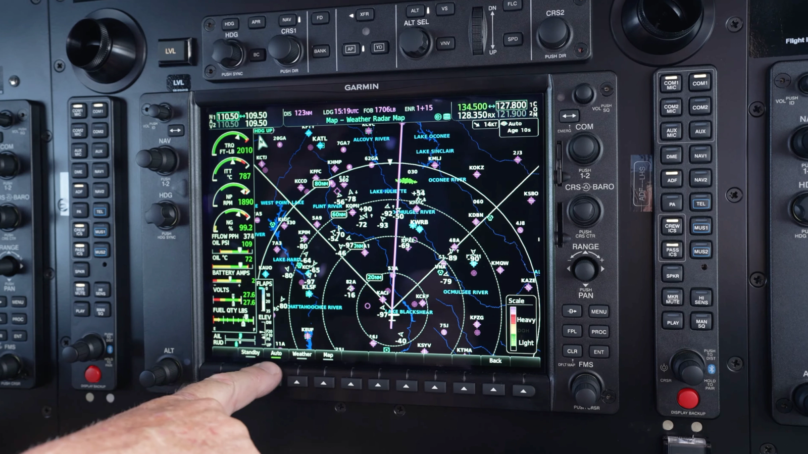 avionics showing radar capabilities