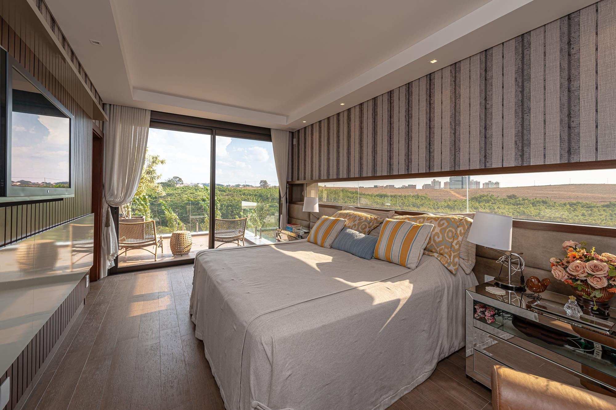 Residência DUA — Quarto de casal com vista panorâmica