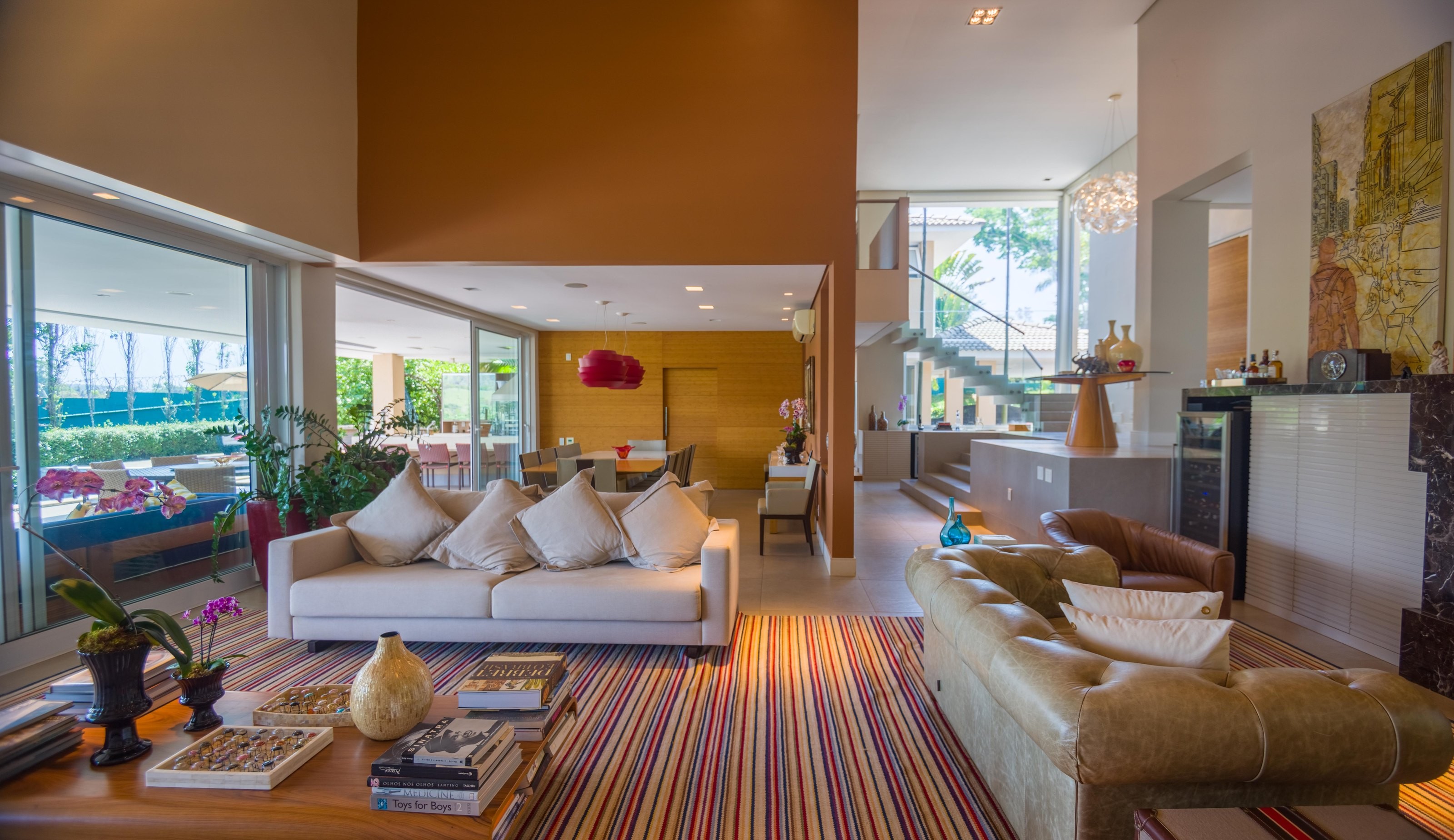 Residência SAS — Sala de estar com TV