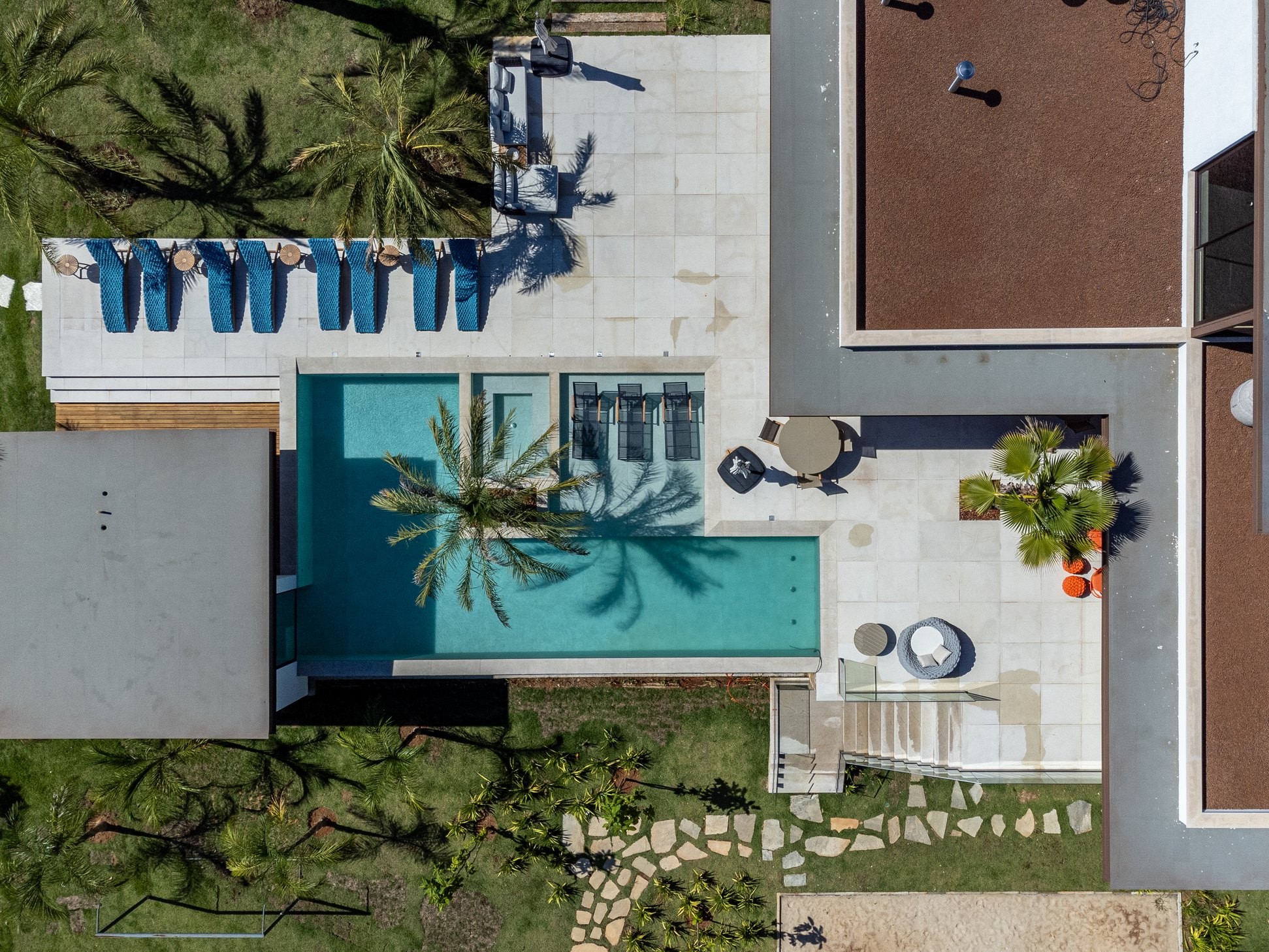 Residência SCA — Piscina vista de cima