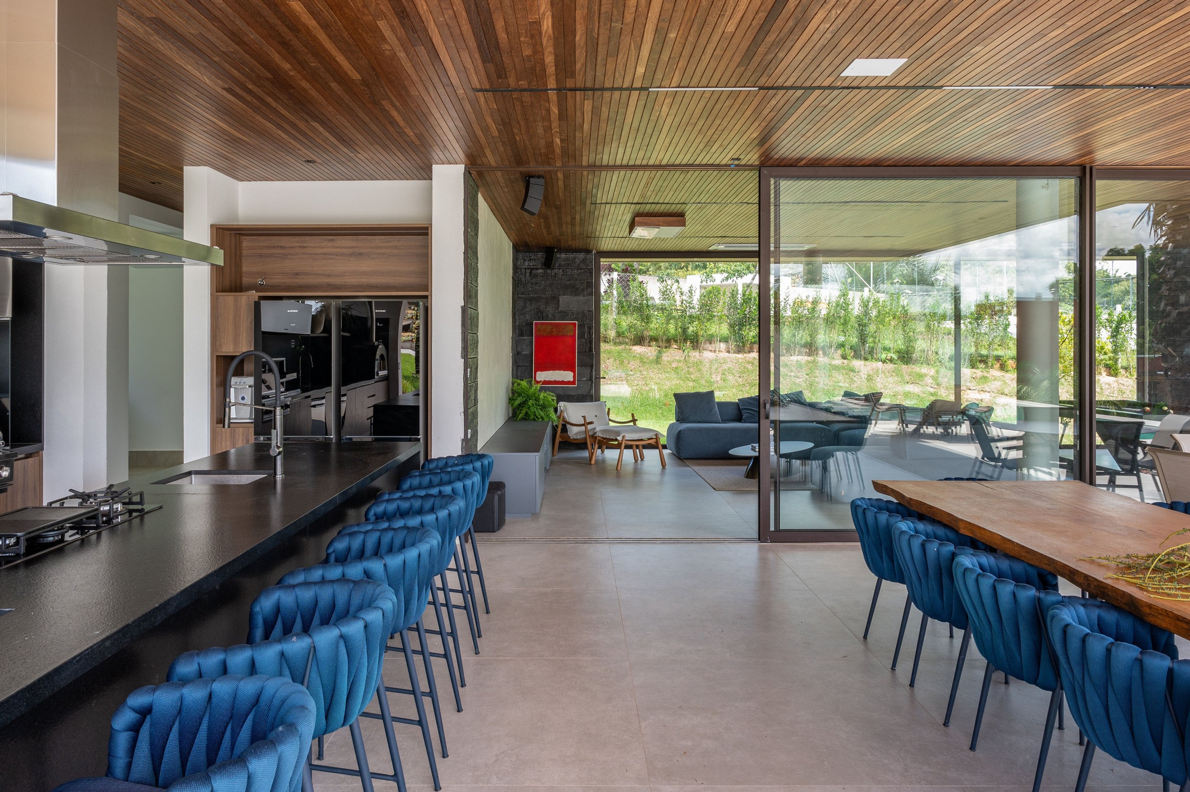 Residência SCA — Cozinha gourmet panorâmica