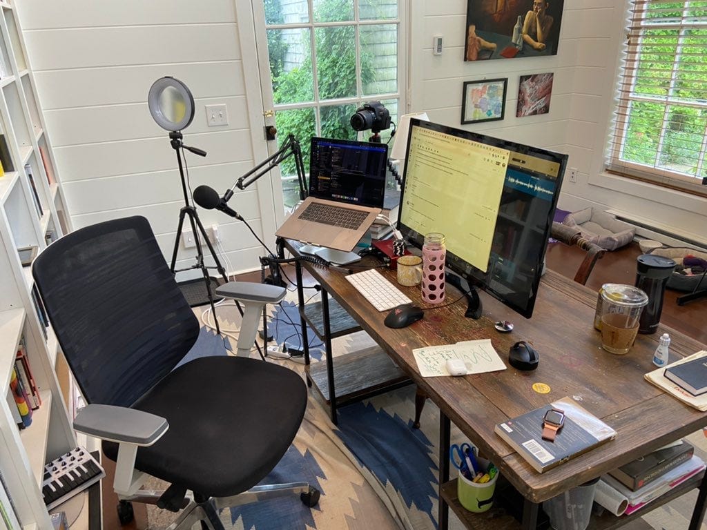 Alex Wilhelm's workspace