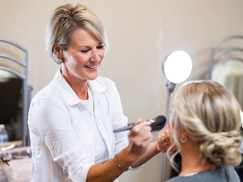 Bridal natural Makeup and wedding Hair updo minneapolis mn