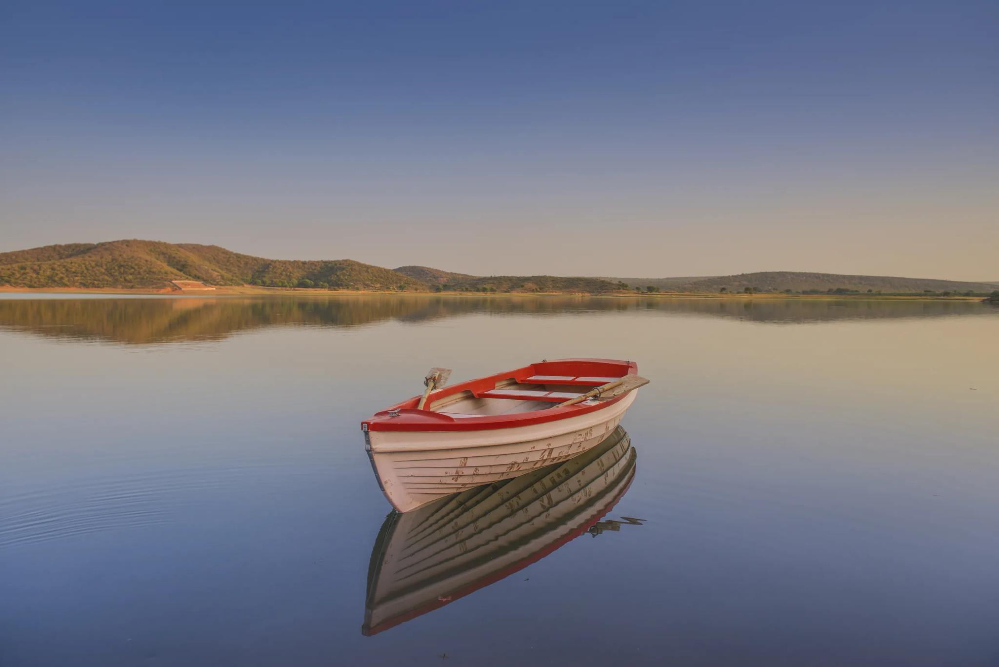 Boating at Sunset Image