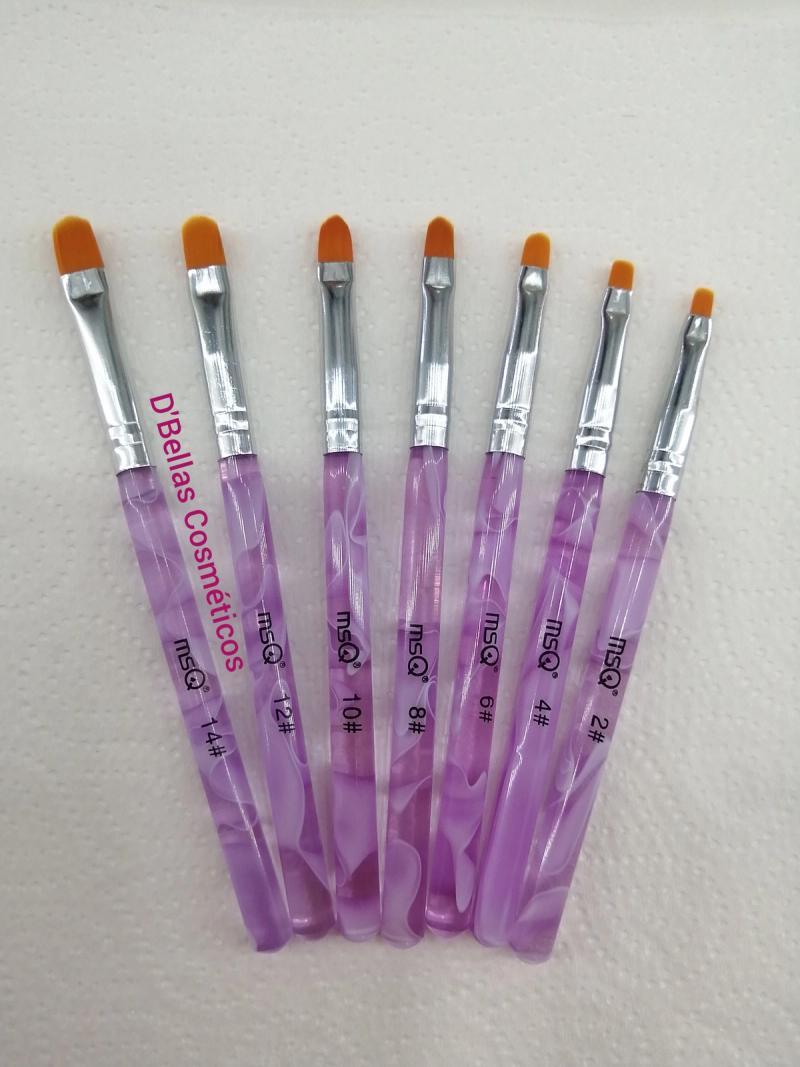 Set de 7 pinceles lengua de gato 